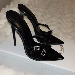 Femme LA The Versailles Slipper - Nero size 7
